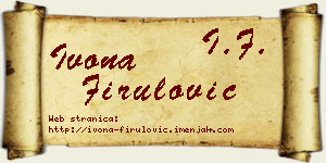 Ivona Firulović vizit kartica